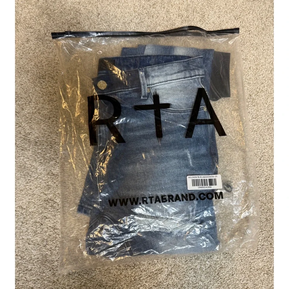 RTA Clayton Distressed Skinny Jeans Size 29